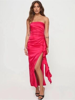 princess polly azura dress Azura Off The Shoulder Maxi Dress | Pink | Womens